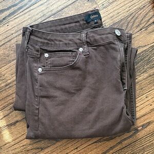 Quince Coffee Bean Brown Bella Stretch Wide Leg Jeans